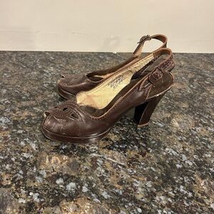 Vintage 1940s Women’s Leather High Heels Woolf Brothers I Miller Sz 6.5